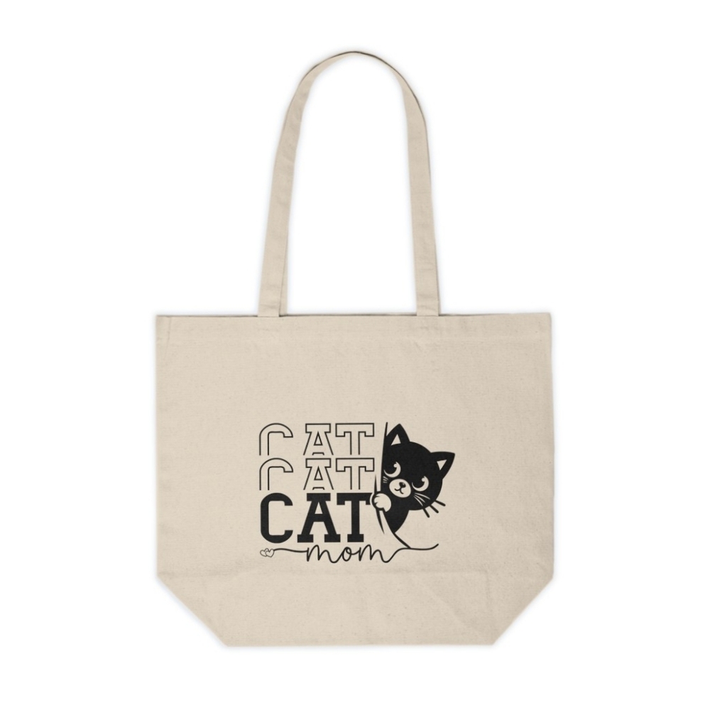 Cat Mom Custom Canvas Tote Bag